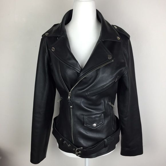 SHAN Jackets & Blazers - SHAAN Leather Moto Biker Jacket